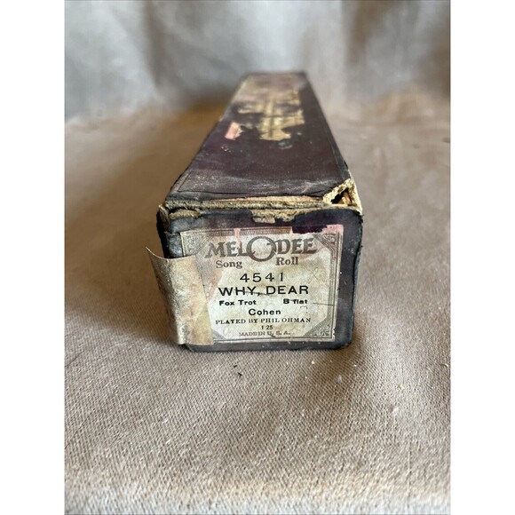 Lot of 5 MELODEE Song Rolls of Vintage Player Piano Roll in Box - Picture 11 of 12